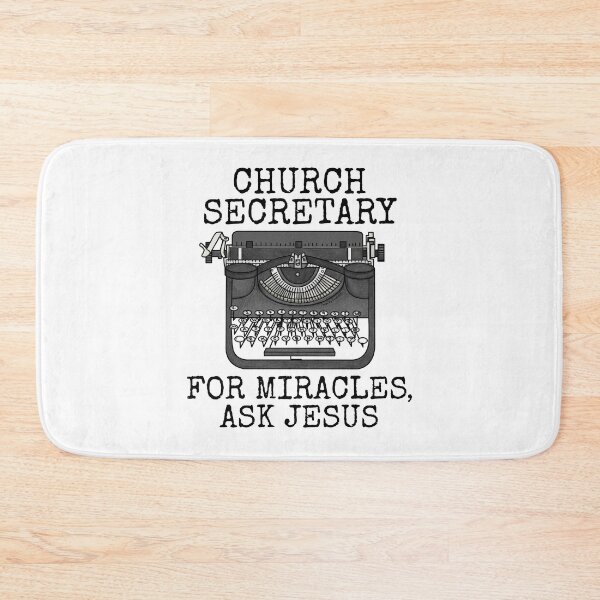 Item preview, Church Secretary, For Miracles Ask Jesus, Christian Funny designed and sold by doodlerob.