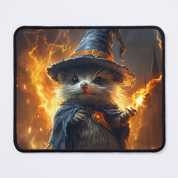 Item preview, Fantasy Magical Hedgehog Sorcerer designed and sold by RockFireMerch.