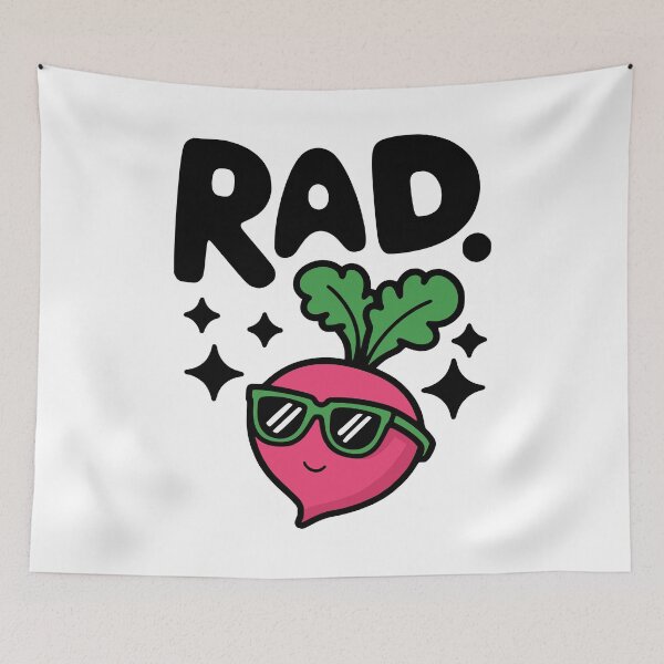 Item preview, Rad! Cute Radish Gardening Puns designed and sold by PMCreative.