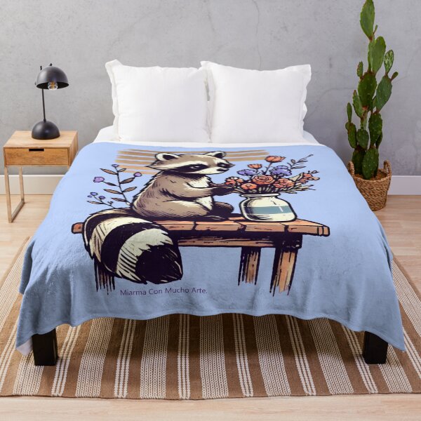 Item preview, Florist raccoon in his workshop / Florist raccoon in his workshop / 花艺师浣熊在他的工作室 designed and sold by Miarma Con Mucho Arte.