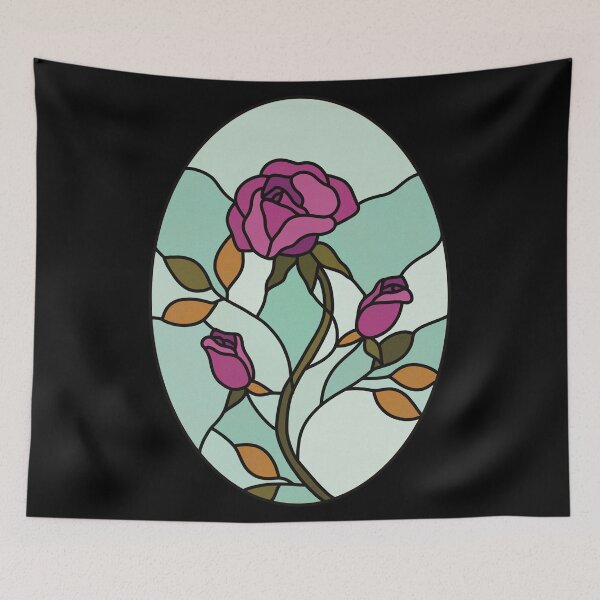 Item preview, Purple Stained Glass Roses Castlecore designed and sold by Skull Fern.