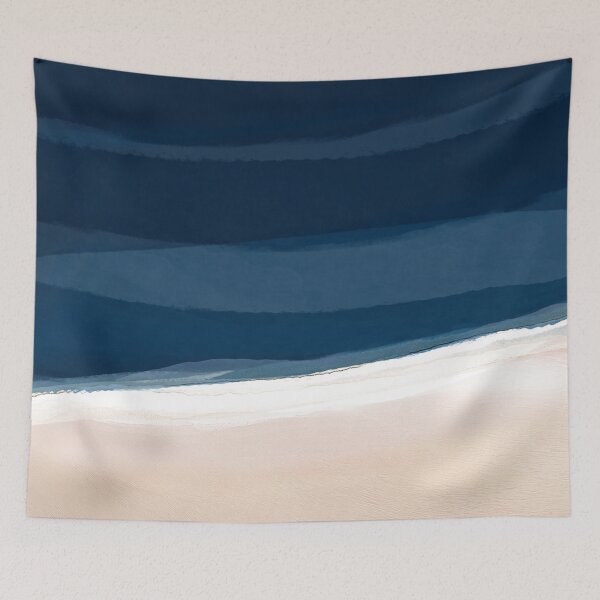 Item preview, Minimal Beach Abstract 2 | Indigo and Tan designed and sold by Menega  Sabidussi.