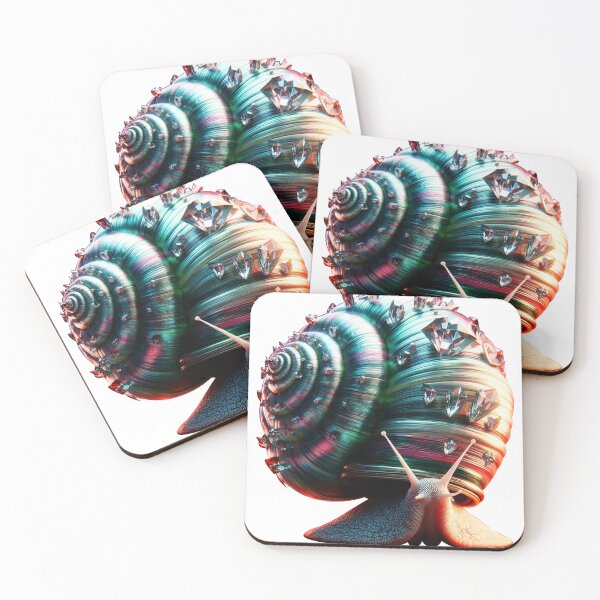 Item preview, Crystal Snail Fantasy Art – Vibrant Surrealism designed and sold by DriftLens.