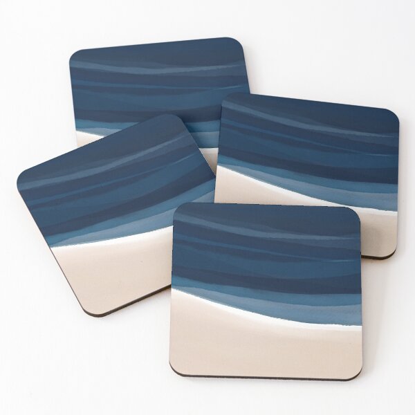 Item preview, Minimal Beach Abstract 1 | Indigo and Tan designed and sold by Menega  Sabidussi.