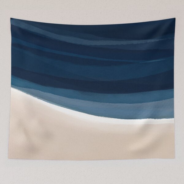 Item preview, Minimal Beach Abstract 1 | Indigo and Tan designed and sold by Menega  Sabidussi.