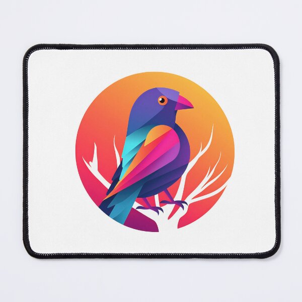 Item preview, Polygonal illustration of bird. A minimalist colored logo made of lines featuring the silhouette of a geometric bird. Simple triangular shapes and lines designed and sold by anytka.