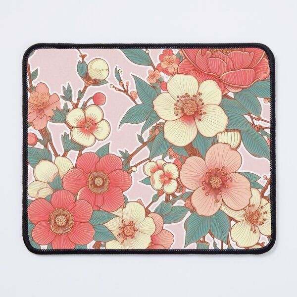 Item preview, Flowers, botanical, spring, floral pattern, cottagecore, japanese pop art designed and sold by Sugar Wisdom .