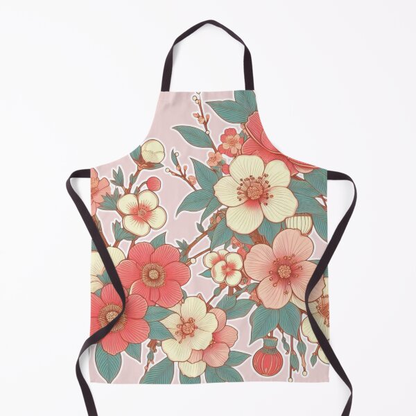 Item preview, Flowers, botanical, spring, floral pattern, cottagecore, japanese pop art designed and sold by Sugar Wisdom .