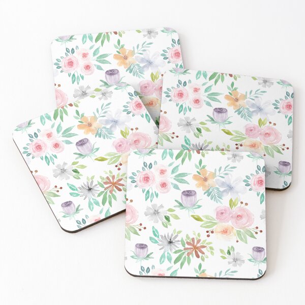 Item preview, Loose and soft watercolor florals designed and sold by Blooming June Design.