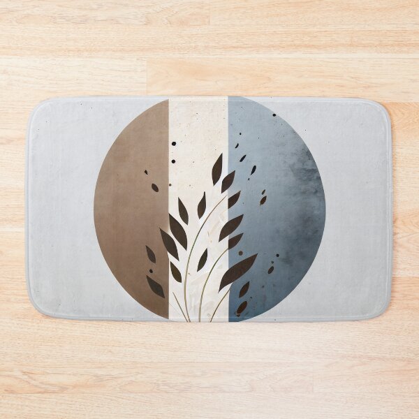 Item preview, Floral logo with pale brown and blue color design designed and sold by anytka.