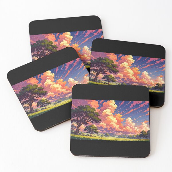 Item preview, Mountain landscape in anime style. designed and sold by ArtCraftLab.
