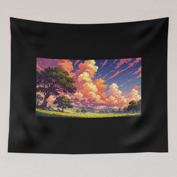 Item preview, Mountain landscape in anime style. designed and sold by ArtCraftLab.
