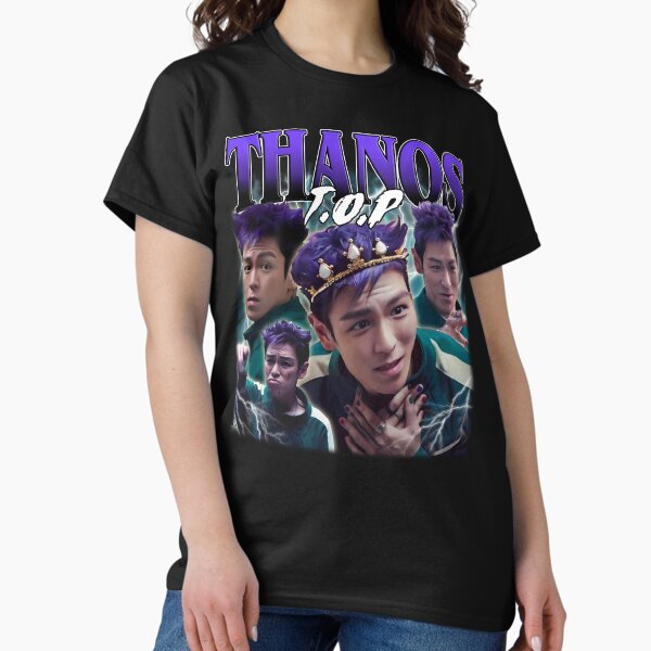 Item preview, T.O.P as Thanos in Squid Game Vintage Graphic Tee designed and sold by quotes-print.