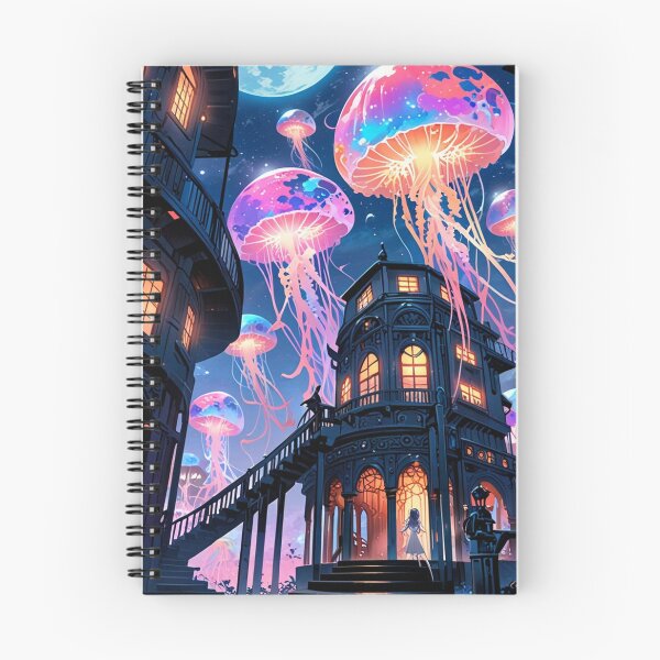 Item preview, Fantasy Jellyfish Town designed and sold by TondoMeander.