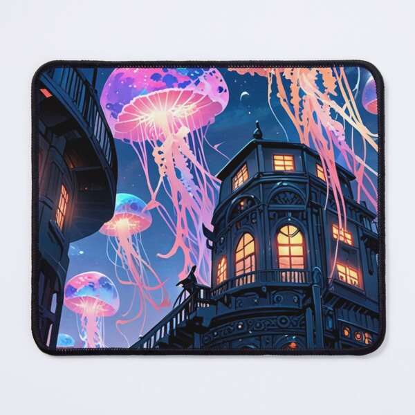 Item preview, Fantasy Jellyfish Town designed and sold by TondoMeander.