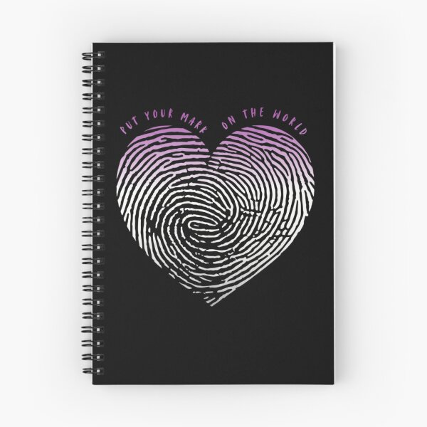 Item preview, Valentines Love, Asexual pride flag graphic, Heart thumbprint Graphic, Put your mark on the world slogan, love, 14th February, Valentines Day, Self Love, Self Care, designed and sold by PrideBeProud.