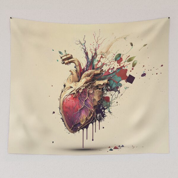 Item preview, The picture with an anatomical heart with a splash, color art designed and sold by anytka.