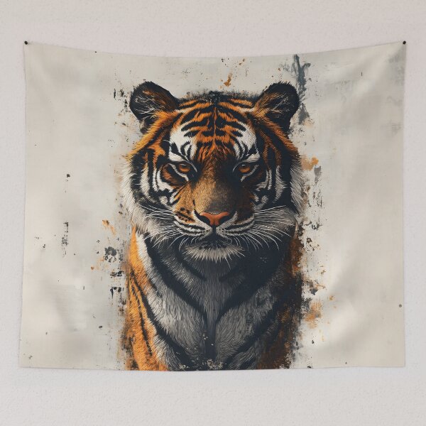 Item preview, Tiger Portrait with Splashes Wildlife Animal Nature Aesthetic  designed and sold by PurrGreen.