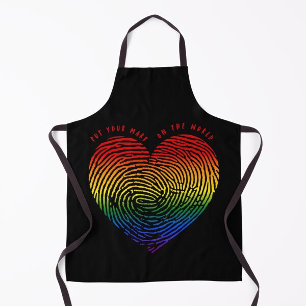 Item preview, Valentines Love, Classic pride flag graphic, Heart thumbprint Graphic, Put your mark on the world slogan, love, 14th February, Valentines Day, Self Love, Self Care, designed and sold by PrideBeProud.