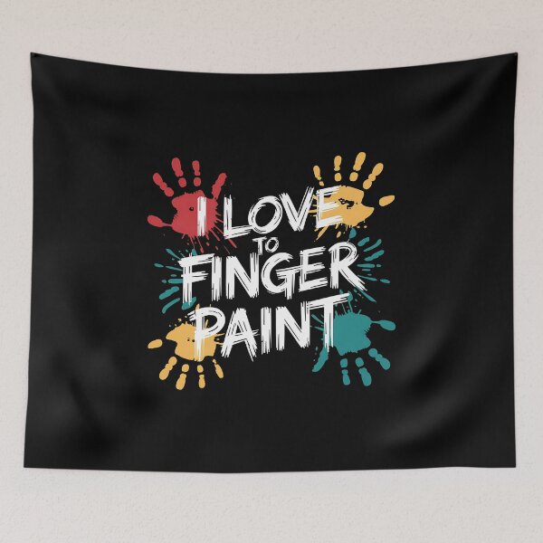 Item preview, I Love To Finger Paint Shirt - This gift is perfect for artists, teachers, kids, and anyone who loves creative fun with paint. designed and sold by ZyziowskyArt.
