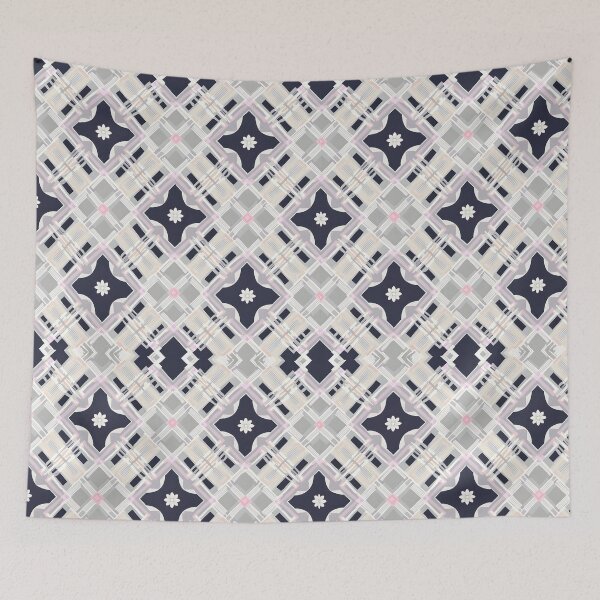 Item preview, Exquisite Lattice Floral Pattern - Duvet Cover & Wall Art designed and sold by CelestialAllure.