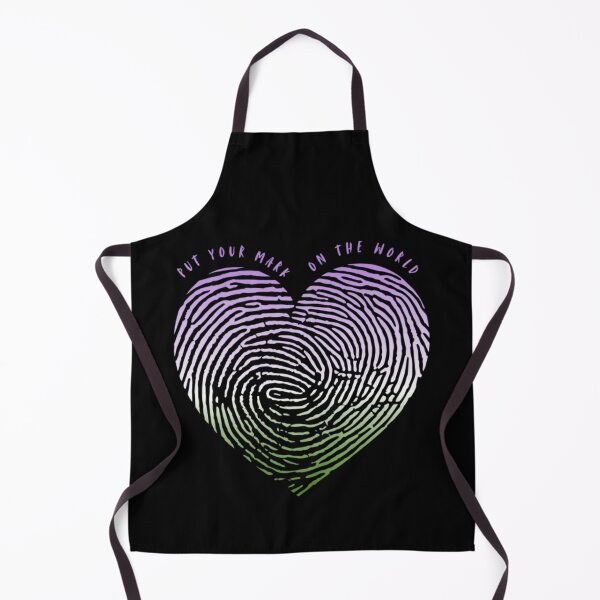 Item preview, Valentines Love, Genderqueer pride flag graphic, Heart thumbprint Graphic, Put your mark on the world slogan, love, 14th February, Valentines Day, Self Love, Self Care, designed and sold by PrideBeProud.