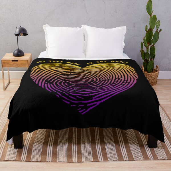 Item preview, Valentines Love, Intersex pride flag graphic, Heart thumbprint Graphic, Put your mark on the world slogan, love, 14th February, Valentines Day, Self Love, Self Care, designed and sold by PrideBeProud.
