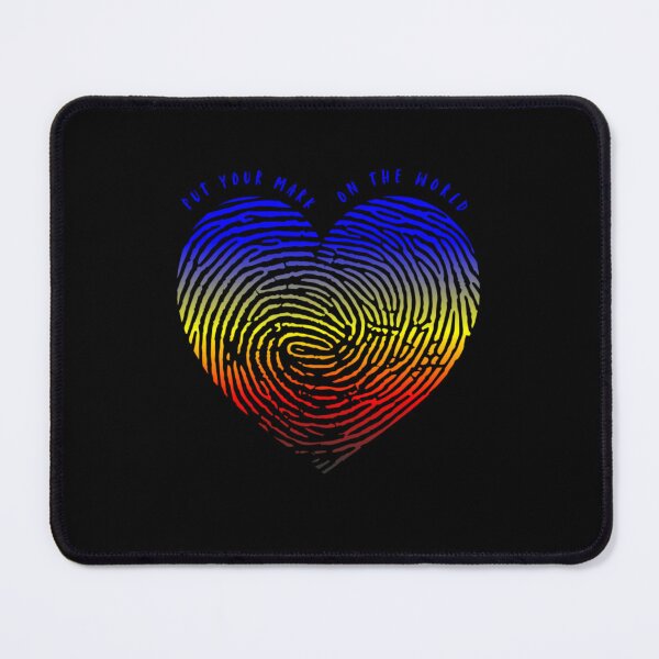 Item preview, Valentines Love, Polyamory pride flag graphic, Heart thumbprint Graphic, Put your mark on the world slogan, love, 14th February, Valentines Day, Self Love, Self Care, designed and sold by PrideBeProud.