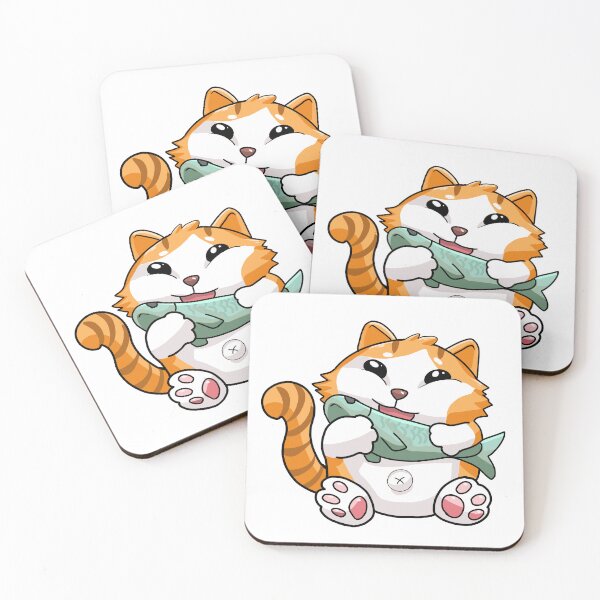 Aperçu de l'œuvre chat mignon mangeant du poisson créée et vendue par DaiChi3.