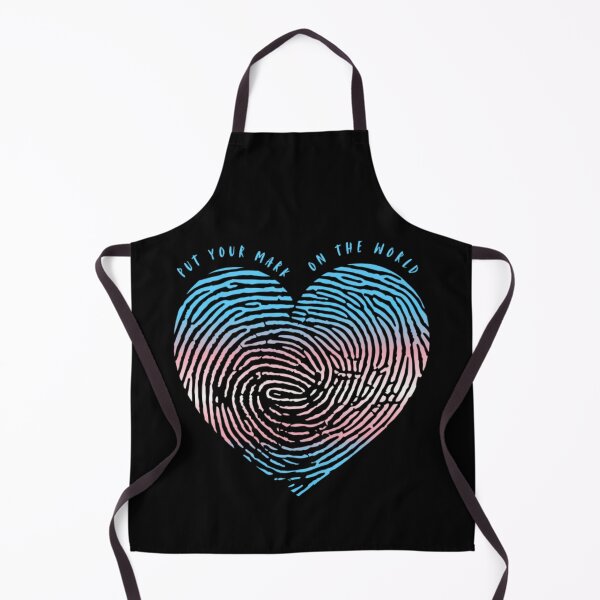 Item preview, Valentines Love, Transexual pride flag graphic, Heart thumbprint Graphic, Put your mark on the world slogan, love, 14th February, Valentines Day, Self Love, Self Care, designed and sold by PrideBeProud.