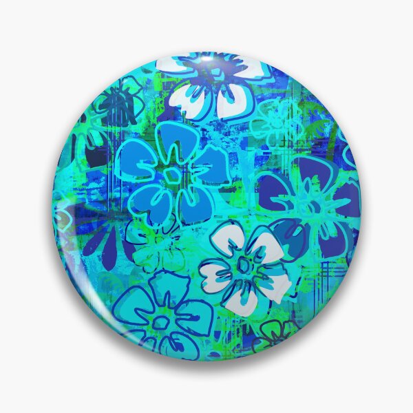 Item preview, Shades of Blue Hawaiian Floral  designed and sold by Sharon Schwalbe.