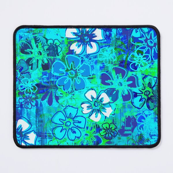 Item preview, Shades of Blue Hawaiian Floral designed and sold by Sharon Schwalbe.