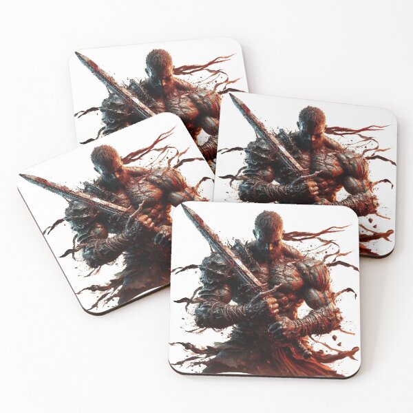 Item preview, Fierce Bloodied Warrior – Dark Fantasy Barbarian Art designed and sold by DriftLens.