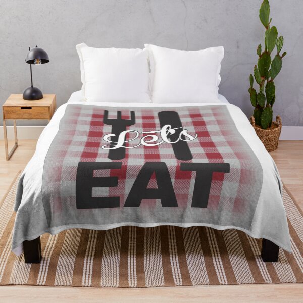 Artikelvorschau, Lass uns essen. Word Art Stickerei-Look entworfen und verkauft von TerScott.