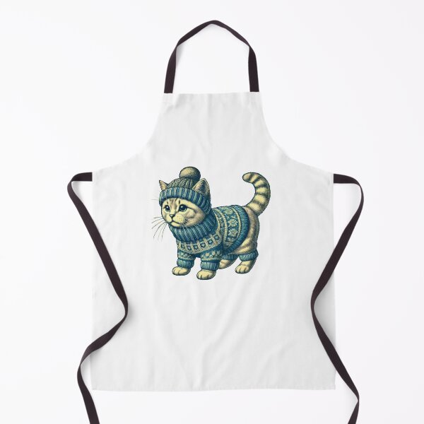 Item preview, Retro Winter Cat - Vintage Christmas Kitty Snow Scene designed and sold by Designflex90.