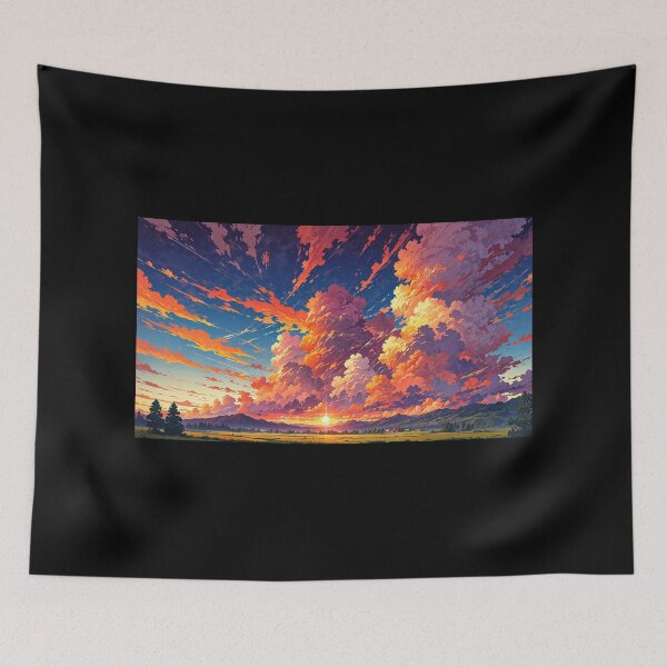 Item preview, Mountain landscape in anime style. designed and sold by ArtCraftLab.