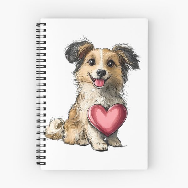 Item preview, Adorable Shetland Sheepdog with Heart – Cute Valentine Cartoon Design designed and sold by zax454.