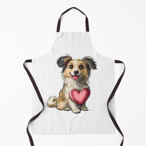 Item preview, Adorable Shetland Sheepdog with Heart – Cute Valentine Cartoon Design designed and sold by zax454.