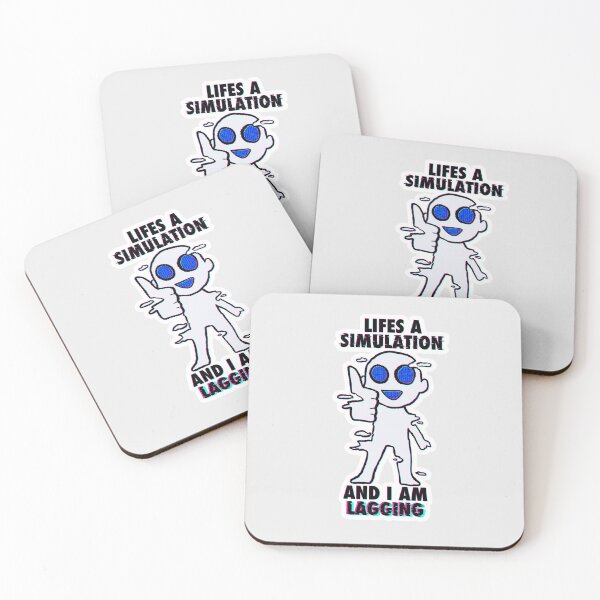Item preview, Lifes A Simulation And I Am Lagging Sticker designed and sold by Nirouji.