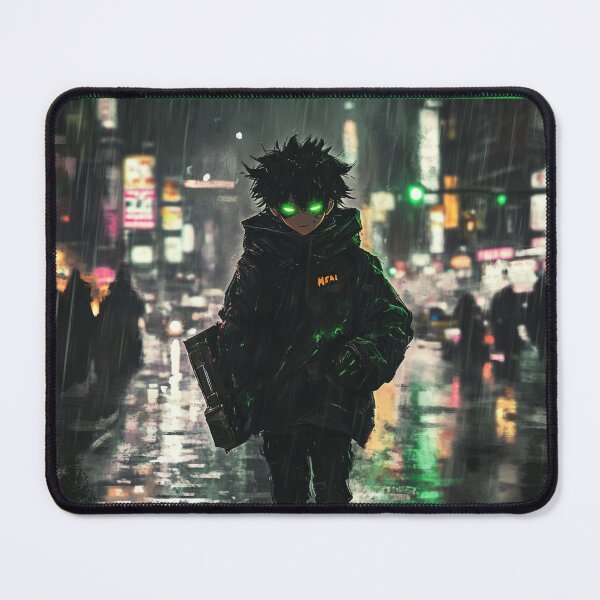 Item preview, MHA Moody Anime Boy In Rain designed and sold by kiss-kiss-anime.