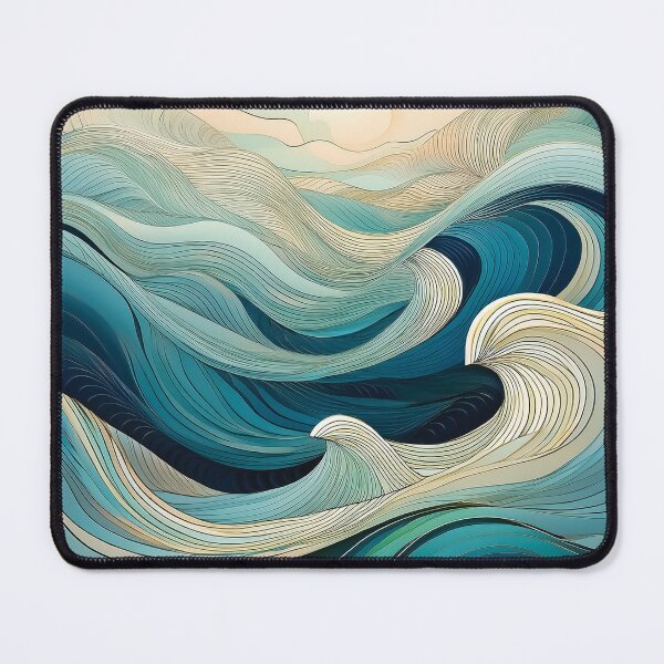 Item preview, A dynamic composition of abstract waves and lines, evoking movement and fluidity. designed and sold by HEMRO.