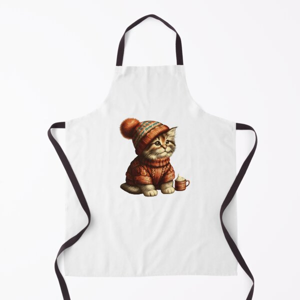 Aperçu de l'œuvre Chat d'hiver rétro - Chaton de Noël vintage amateur de café créée et vendue par Designflex90.