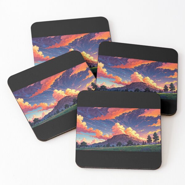 Item preview, Mountain landscape in anime style. designed and sold by ArtCraftLab.