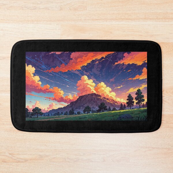 Item preview, Mountain landscape in anime style. designed and sold by ArtCraftLab.