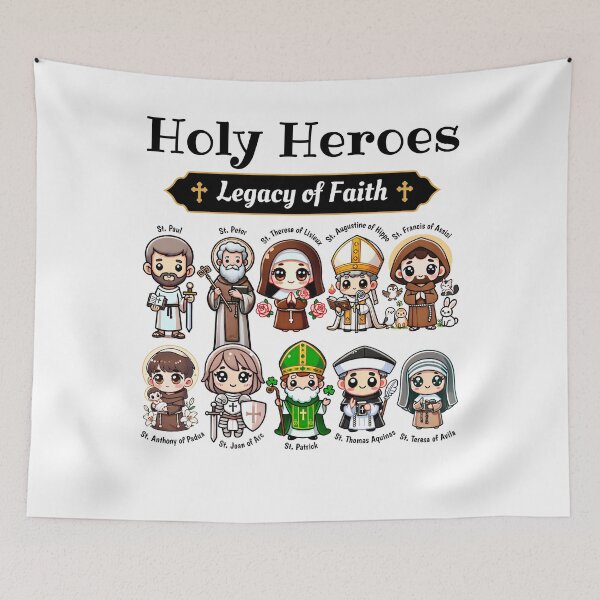 Item preview, Holy Heroes Legacy of Faith Catholic Saints Collection kids designed and sold by NUMAcreations.