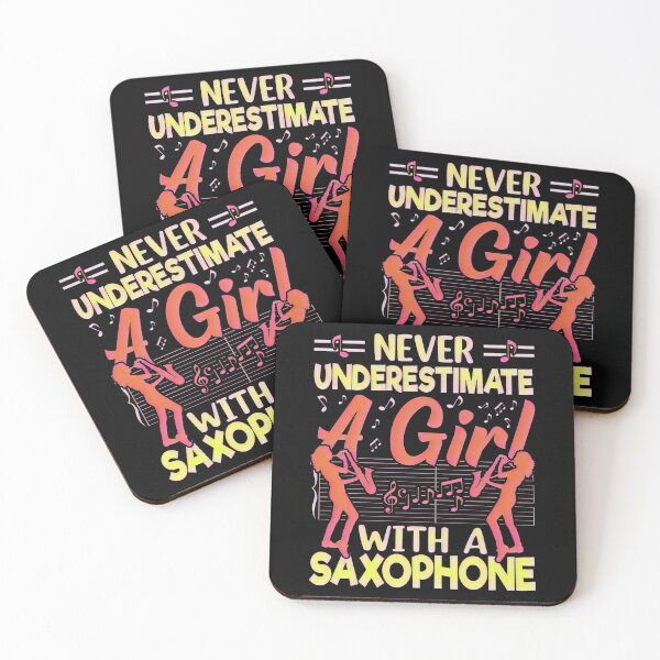 Item preview, Never Underestimate a Girl with a Saxophone V1– Funny Musician Gift designed and sold by creativerooney.