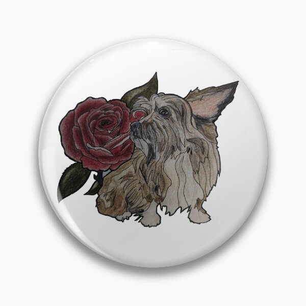 Item preview, Small dog with rose designed and sold by AmJadeCreates.