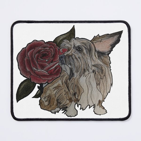 Item preview, Small dog with rose designed and sold by AmJadeCreates.