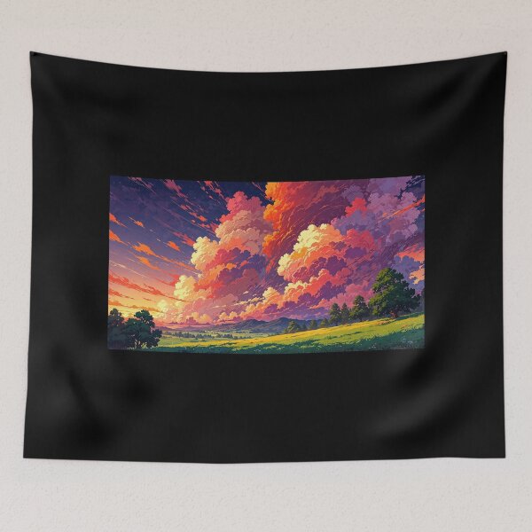 Item preview, Mountain landscape in anime style. designed and sold by ArtCraftLab.