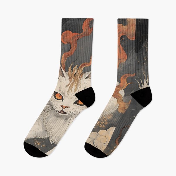 Item preview, Japanese Demon Cat designed and sold by bapupa.